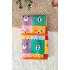 Kare Ayılar Desenli Sıvı Geçirmez Unisex Aktivite Ve Mama Önlüğü 6-24 Ay