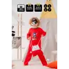 Korsan Desenli Çanta Ve Maskeli % 100 Pamuk Erkek Çocuk Pijama Takımı