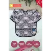 Leopar Desenli Sıvı Geçirmez Kız Aktivite Ve Mama Önlüğü 6-24 Ay