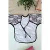 Leopar Desenli Sıvı Geçirmez Kız Aktivite Ve Mama Önlüğü 6-24 Ay