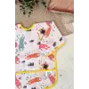 Roar Desenli Sıvı Geçirmez Unisex Çocuk Aktivite ve Mama Önlüğü 6-24 Ay