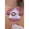 Safari Aslan Desenli Sıvı Geçirmez Uzun kol Unisex Mama ve Aktivite Önlüğü 6-24 Ay