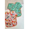 SAFARİ ve GRAFFE Desenli 2li Paket Sıvı Geçirmez Unisex Çocuk Aktivite ve Mama Önlüğü 6-24 Ay