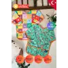 SAFARİ ve KARE AYILAR Desenli 2li Paket Sıvı Geçirmez Unisex Aktivite ve Mama Önlüğü 6-24 Ay