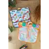 Sıvı Geçirmez Kolsuz 6-24 Ay 2li Aktivite ve Mama Önlüğü ( PLAY-COLOUR )