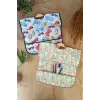 Sıvı Geçirmez Kolsuz 6-24 Ay 2li Aktivite ve Mama Önlüğü ( PLAY-SAFARİ )