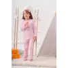 Unicorn Desenli Çanta Ve Maskeli % 100 Pamuk Kız Çocuk Pijama Takımı