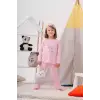 Unicorn Desenli Çanta Ve Maskeli % 100 Pamuk Kız Çocuk Pijama Takımı