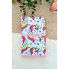 Unicorn Pembe Desenli Sıvı Geçirmez Kız Aktivite ve Mama Önlüğü 6-24 Ay