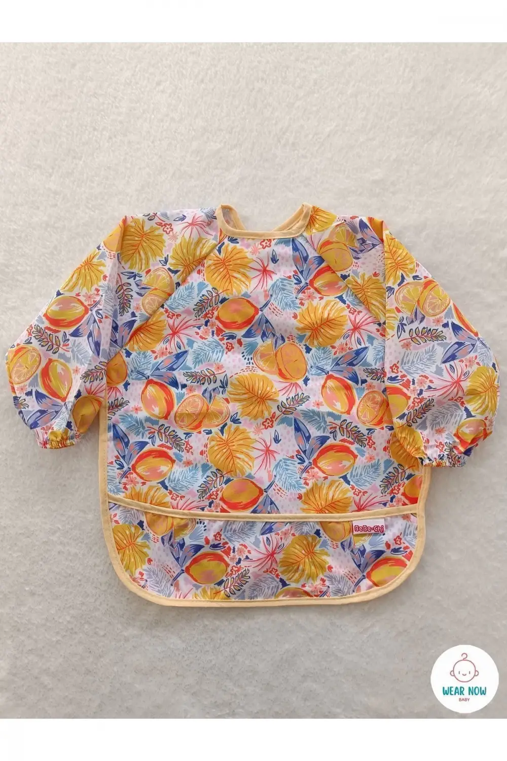 Limon Desenli Su Geçirmez Uzun Kollu Mama Ve Etkinlik Önlüğü 6-24 Ay