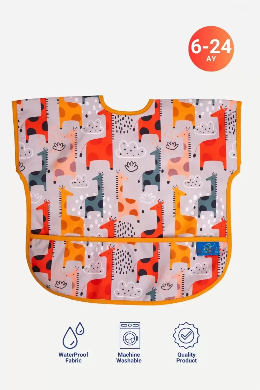 Graffe Kolsuz Sıvı Geçirmez Aktivite Ve Önlüğü 6-24 Ay