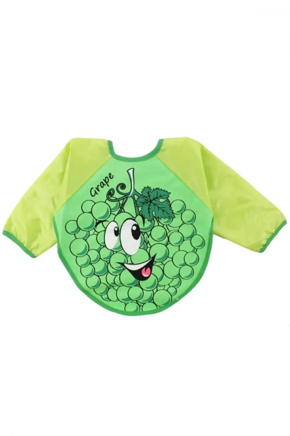 Üzüm Motif Kollu Bebek Mama Önlüğü