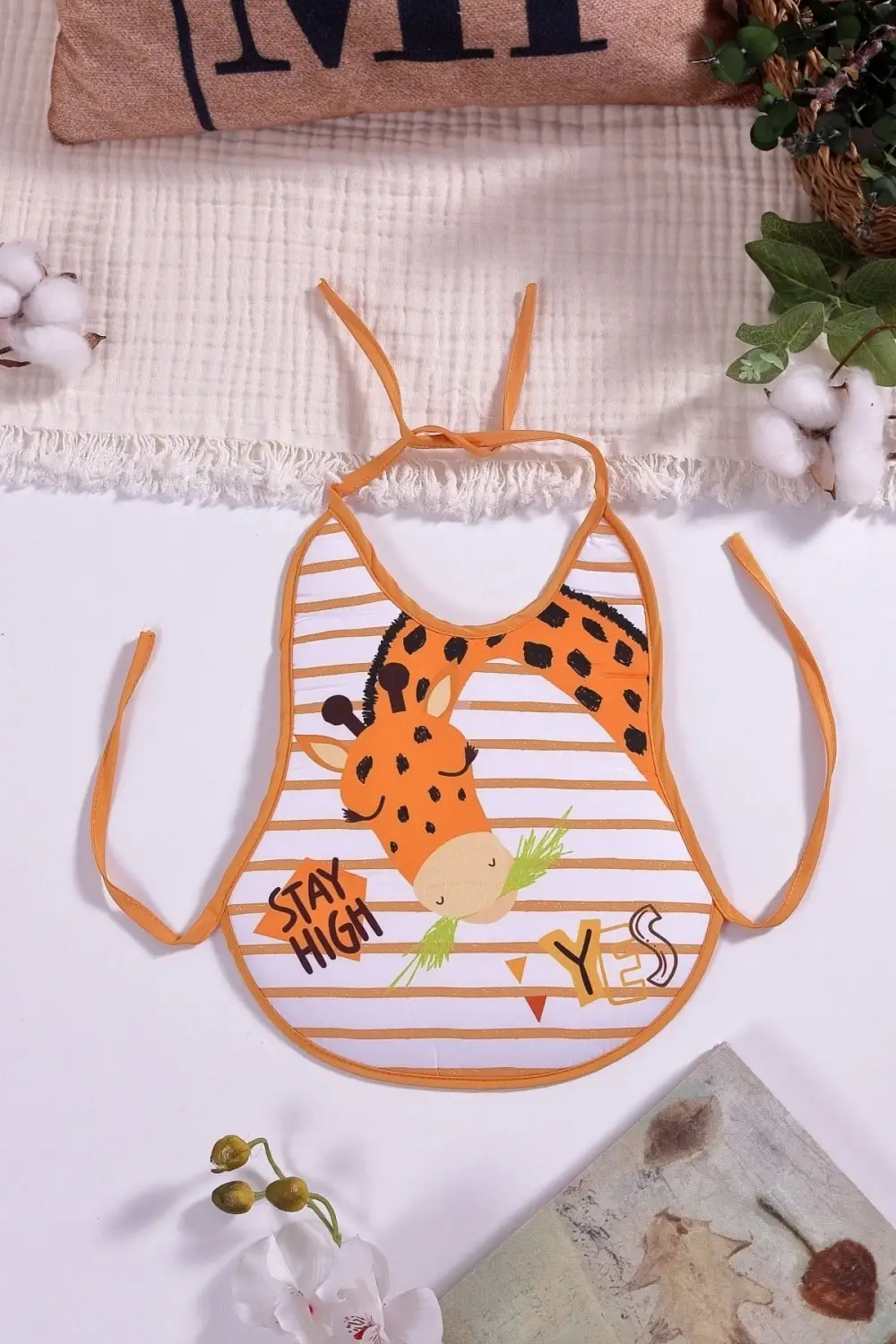 Zürafa Desenli Sıvı Geçirmez Armut Önlük