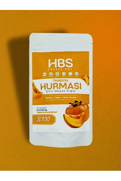 Freeze Dry Cennet Hurması – Katkı ve Şeker İlavesiz Meyve Cipsi