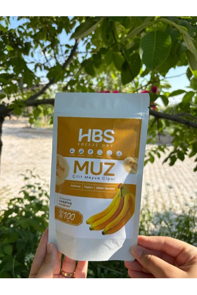 Freeze Dry Muz – Katkı ve Şeker İlavesiz Meyve Cipsi