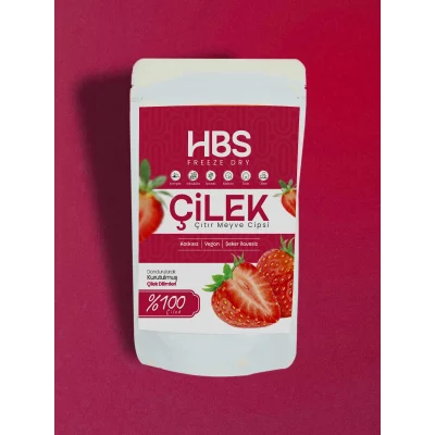 Freeze Dry Çilek- Katkı ve Şeker İlavesiz Meyve Cipsi Üçlü Paket