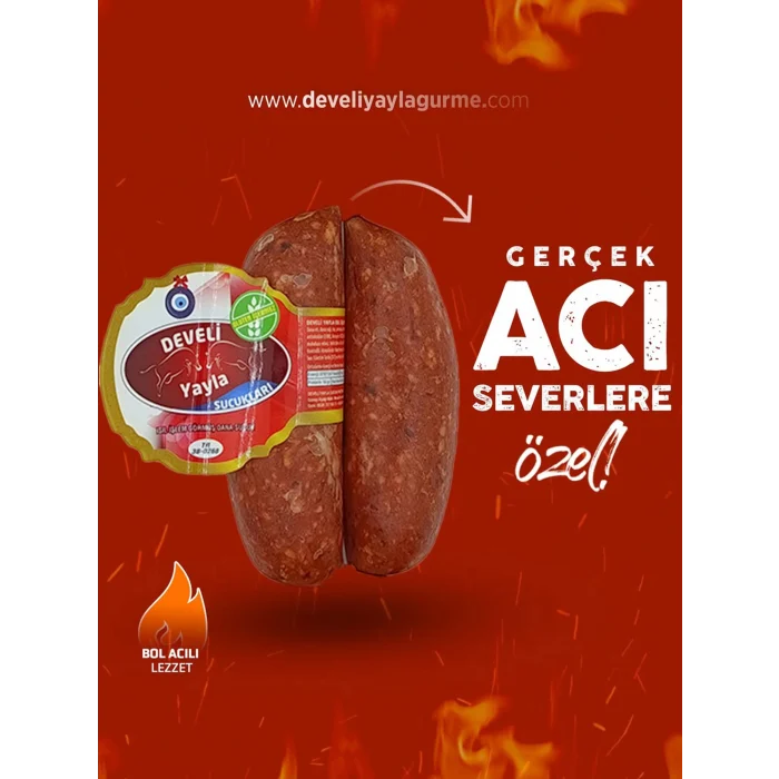 500 gram Acılı Dana Parmak Sucuk