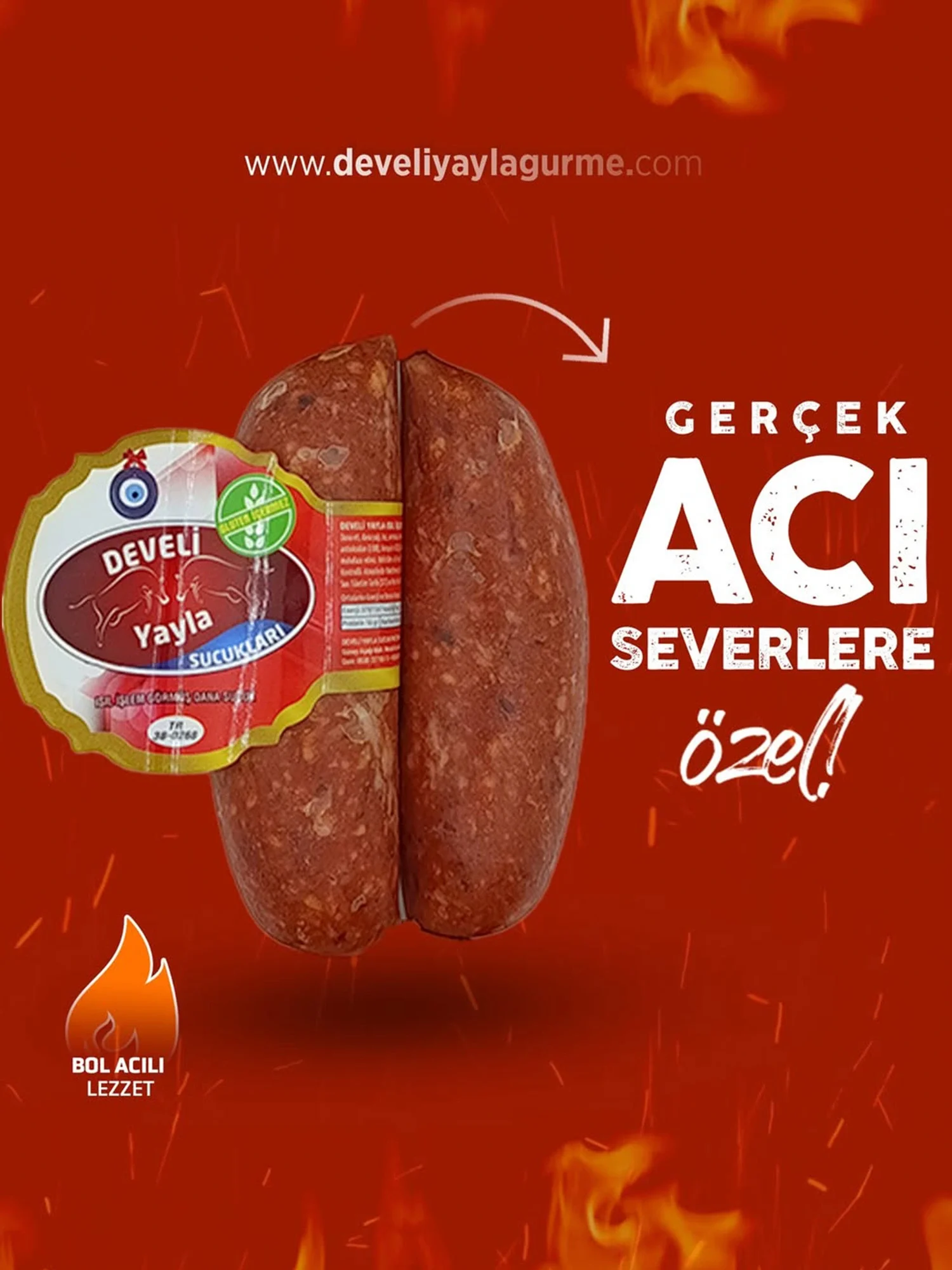 1 Kg Acılı Dana Parmak Sucuk