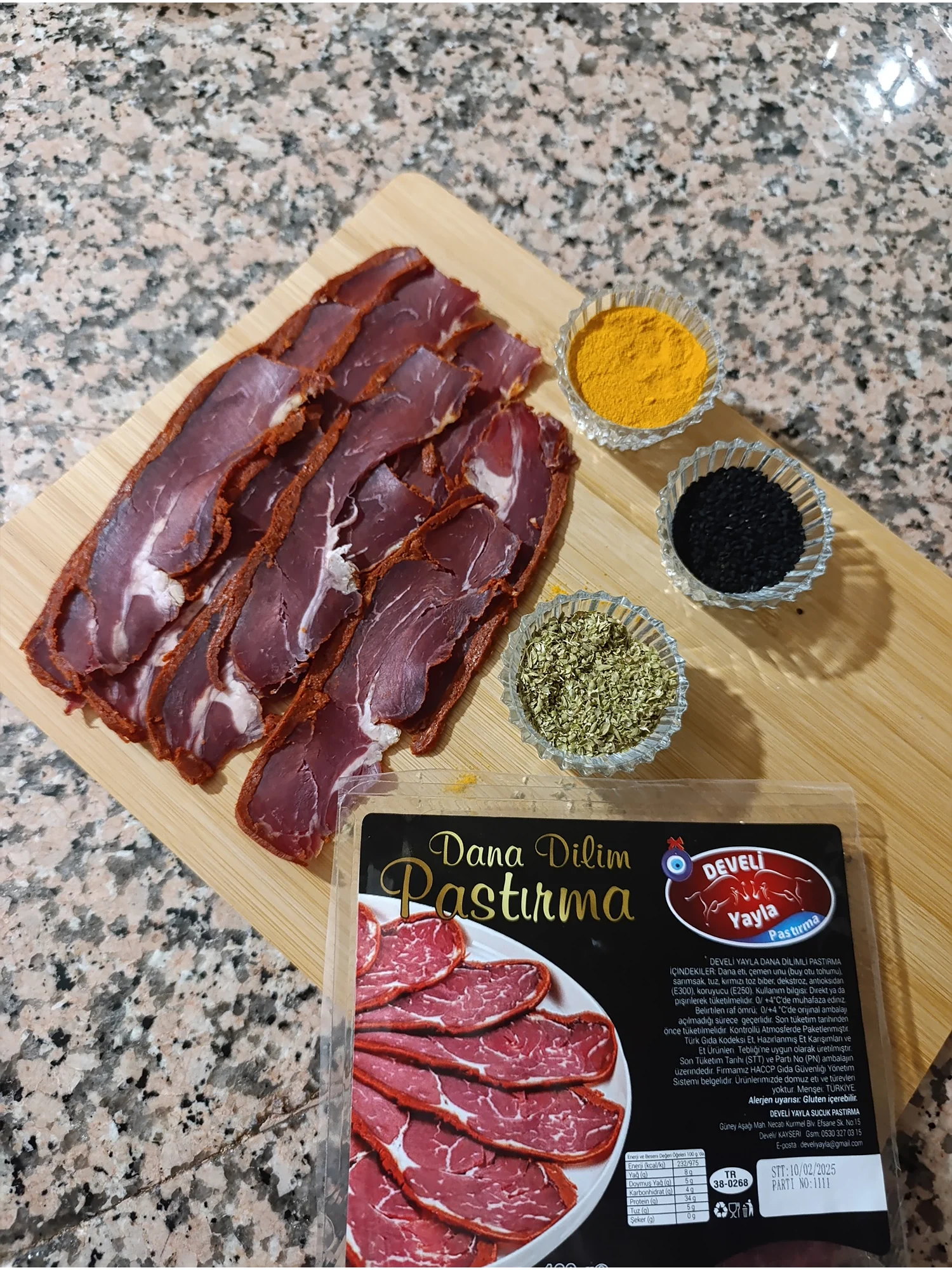 250 gram Dana Sırt Çemenli Kayseri Pastırması