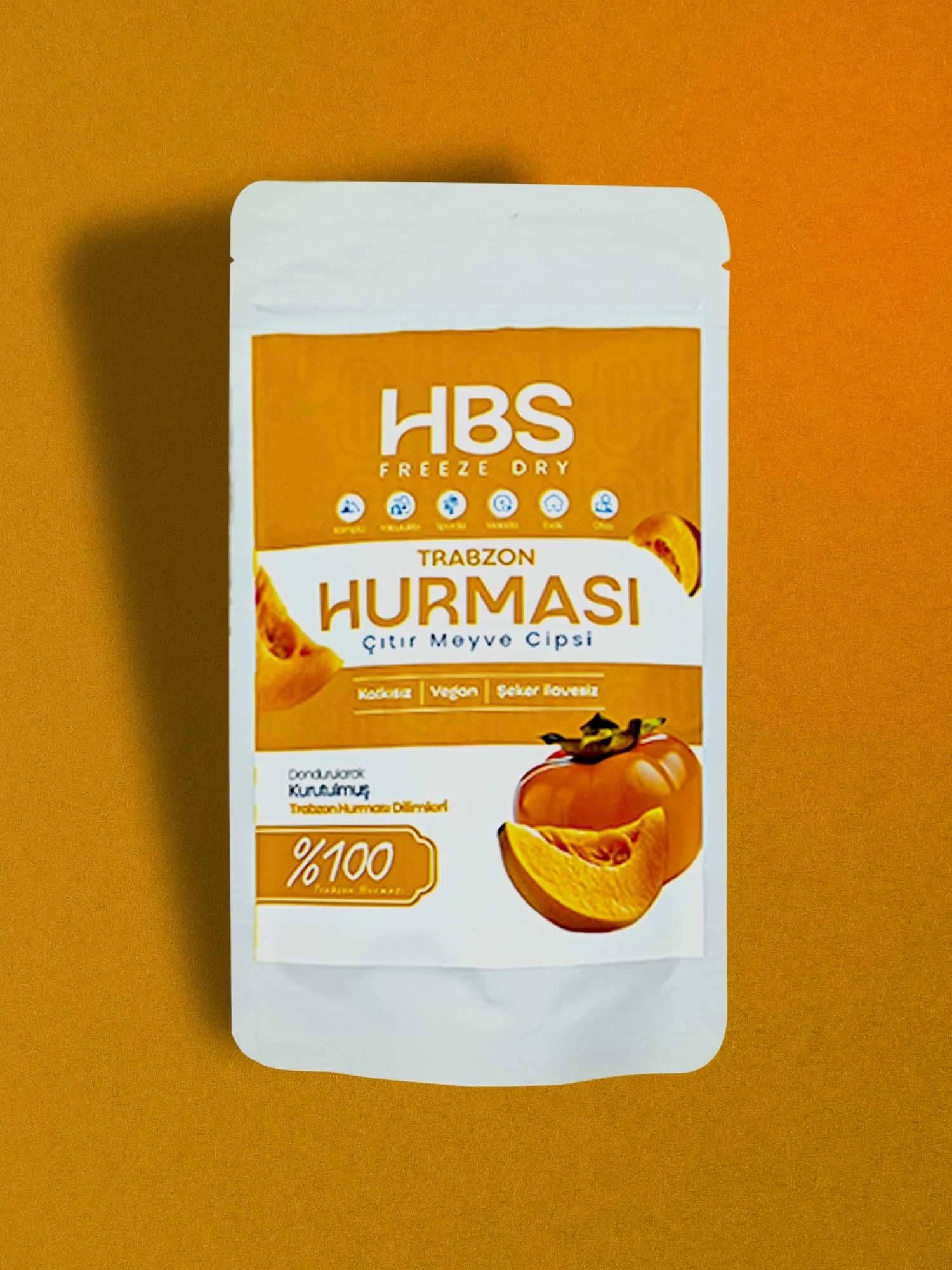 Freeze Dry Cennet Hurması – Katkı ve Şeker İlavesiz Meyve Cipsi