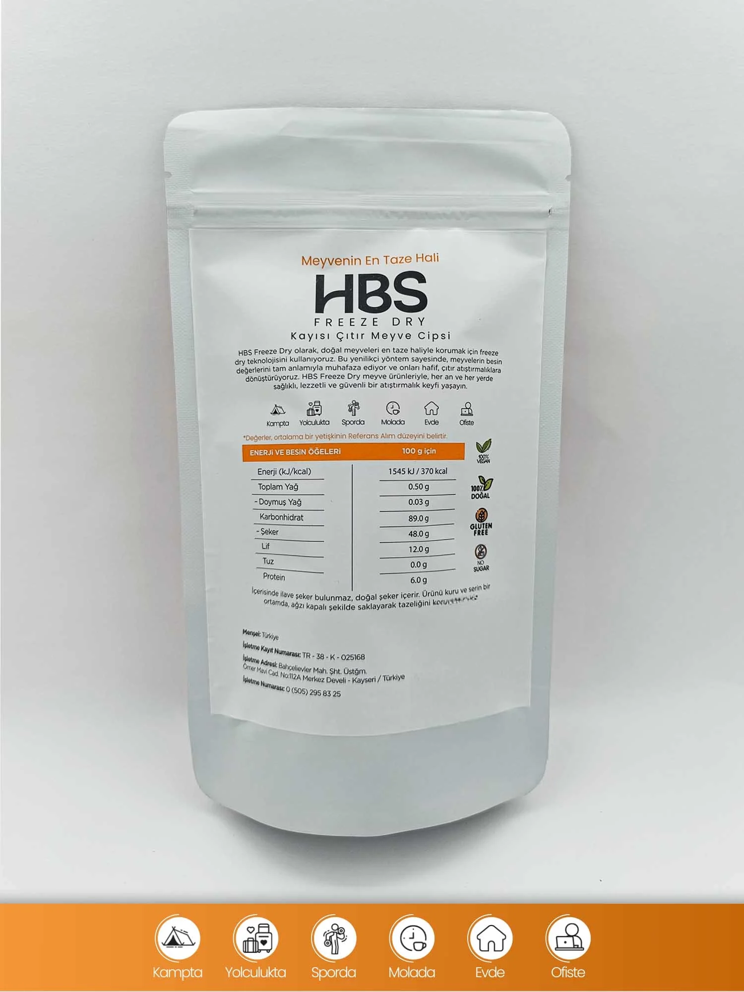 Freeze Dry Kayısı – Katkı ve Şeker İlavesiz Meyve Cipsi