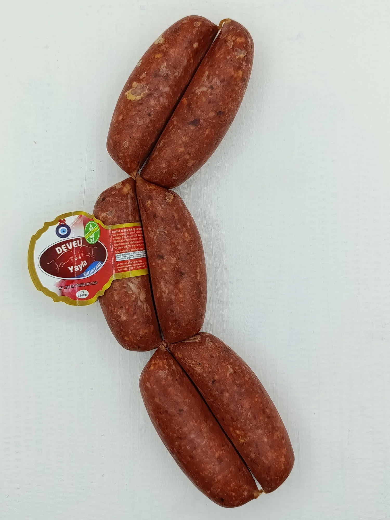 Develi Yayla Az Acılı Dana Parmak Kayseri Sucuğu 500 gr