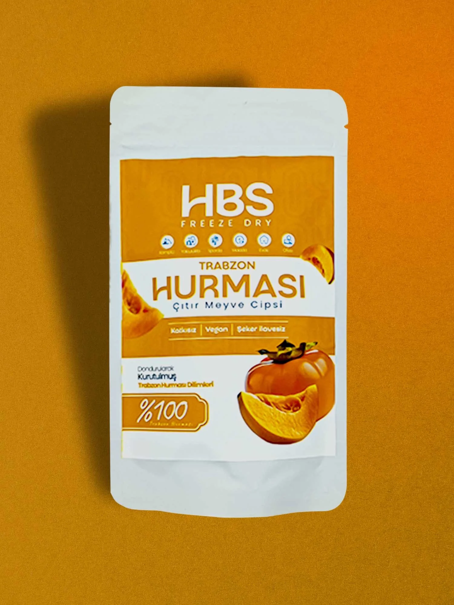 Freeze Dry Cennet Hurması – Katkı ve Şeker İlavesiz Meyve Cipsi