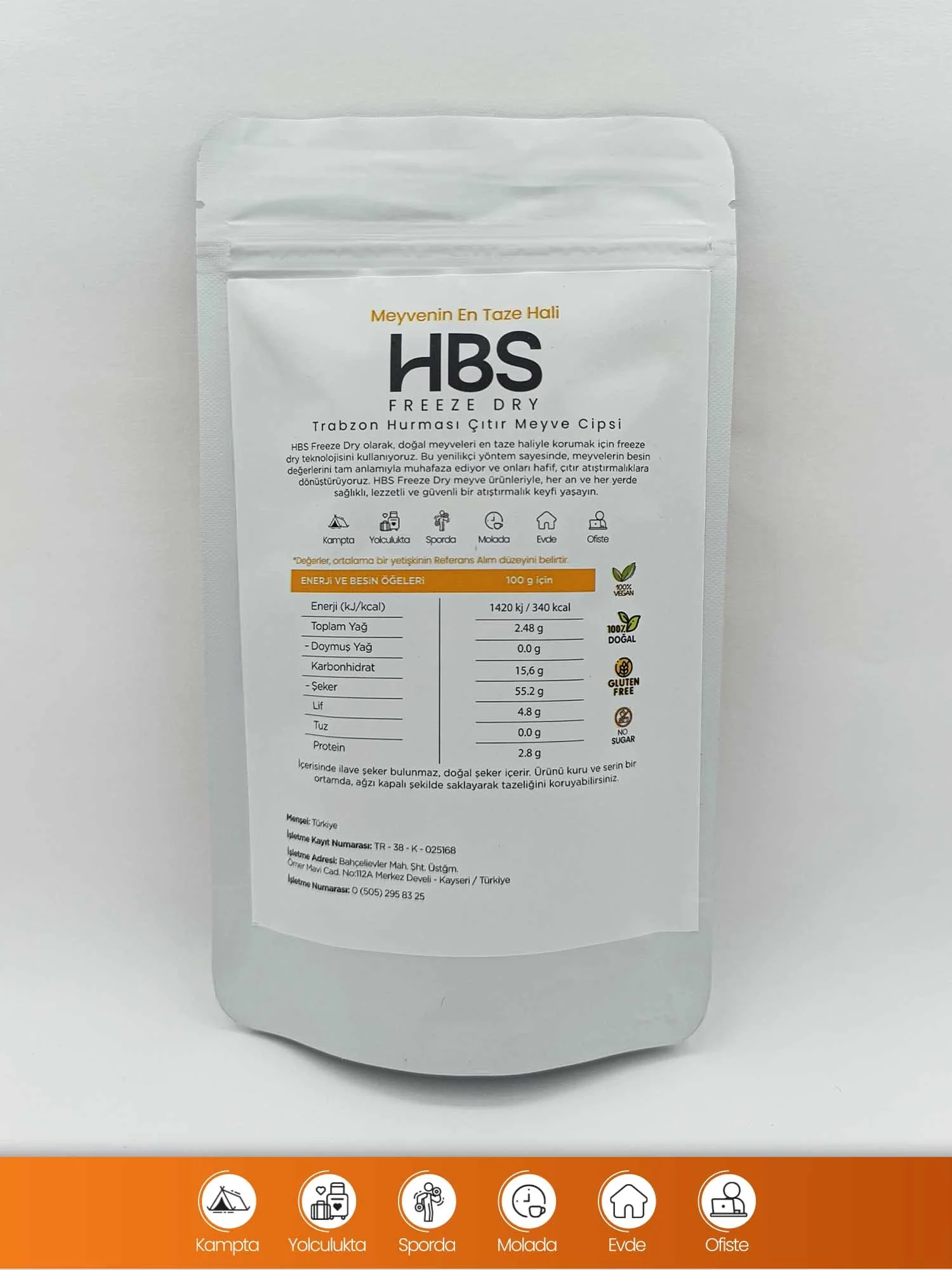 Freeze Dry Cennet Hurması – Katkı ve Şeker İlavesiz Meyve Cipsi