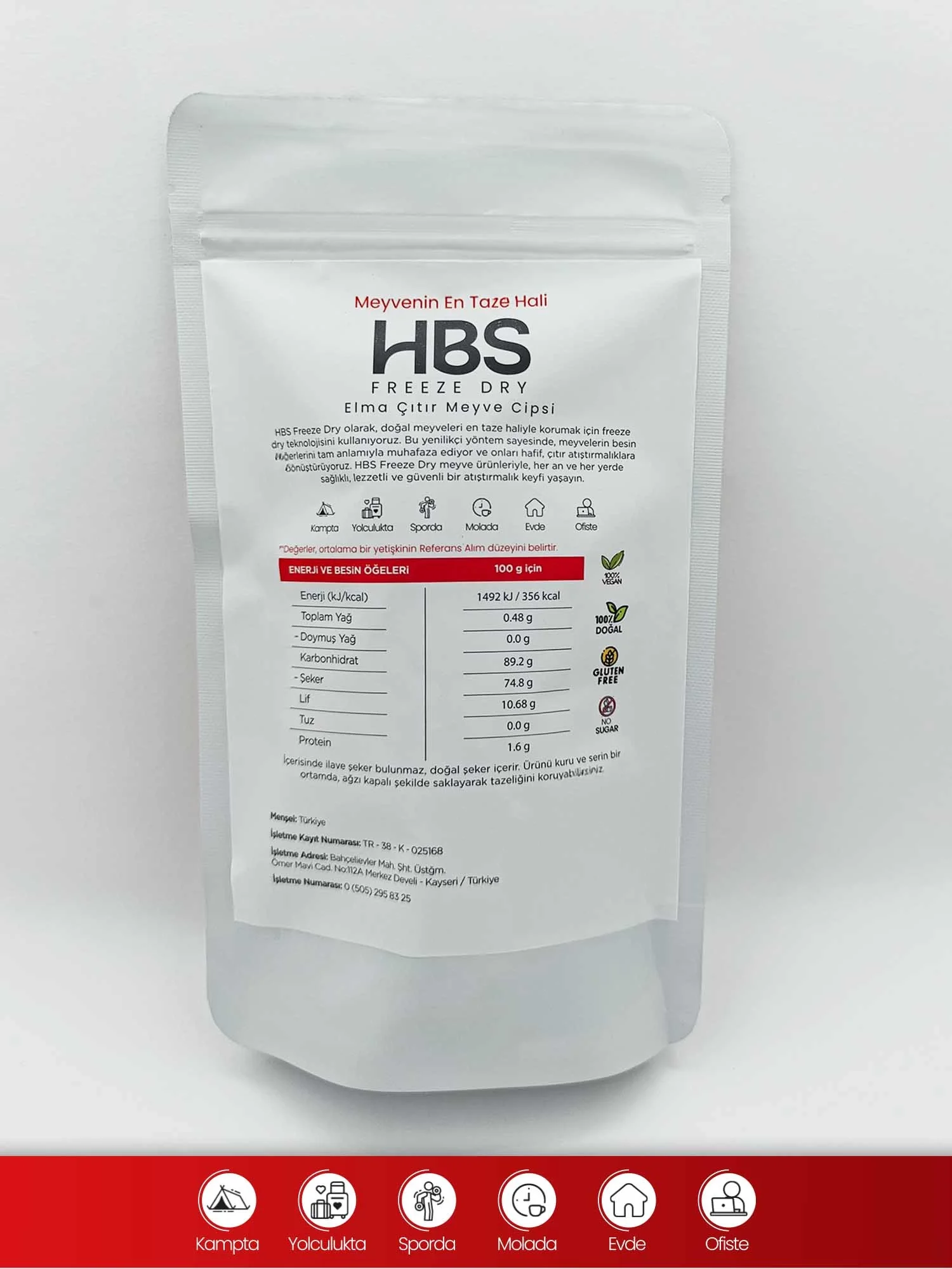 Freeze Dry Elma – Katkı ve Şeker İlavesiz Meyve Cipsi