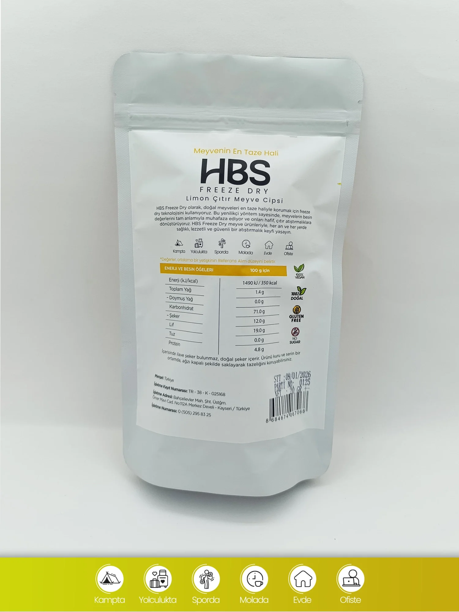 Freeze Dry Limon – Katkı ve Şeker İlavesiz Meyve Cipsi