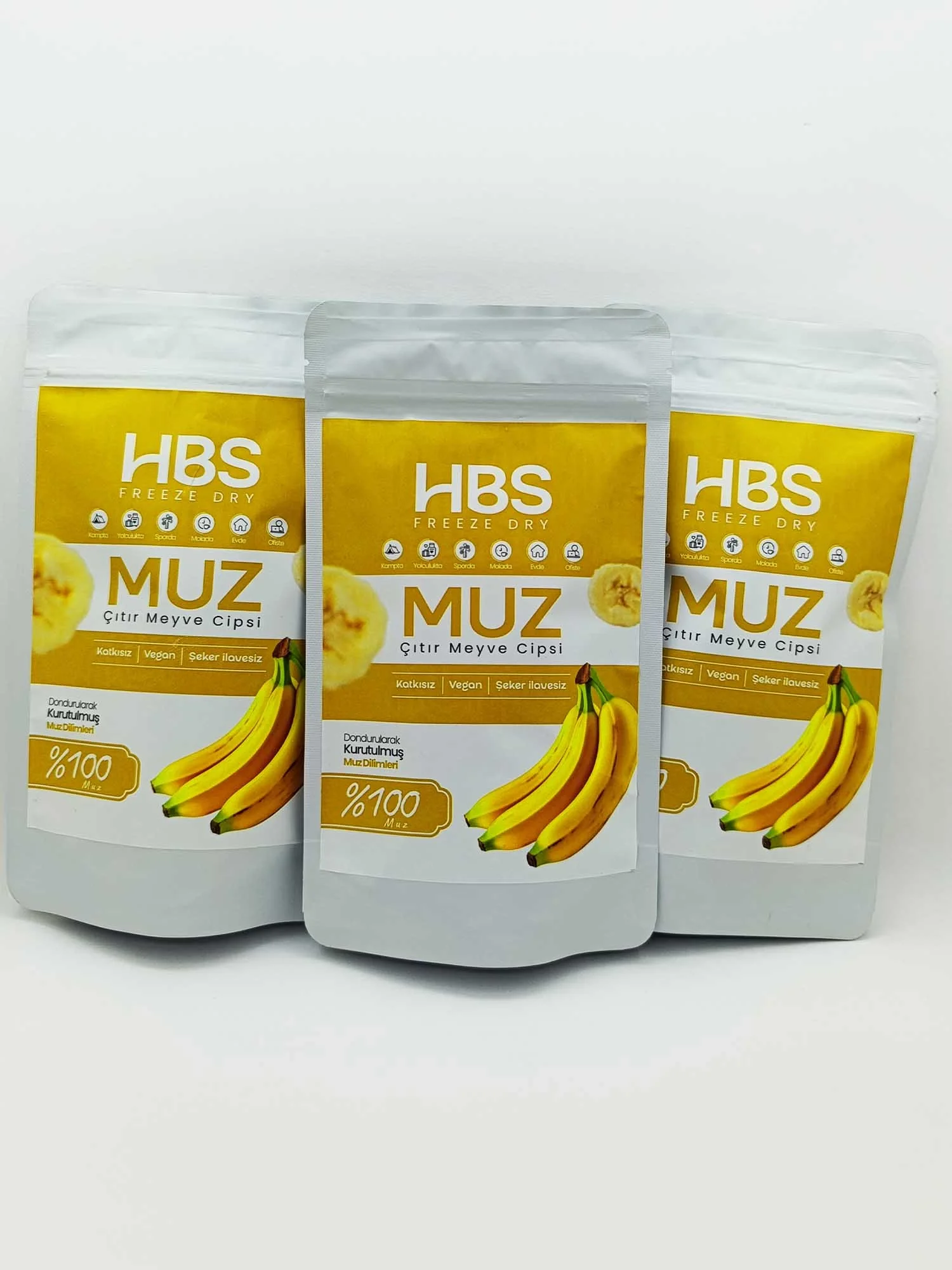 Freeze Dry Muz – Katkı ve Şeker İlavesiz Meyve Cipsi