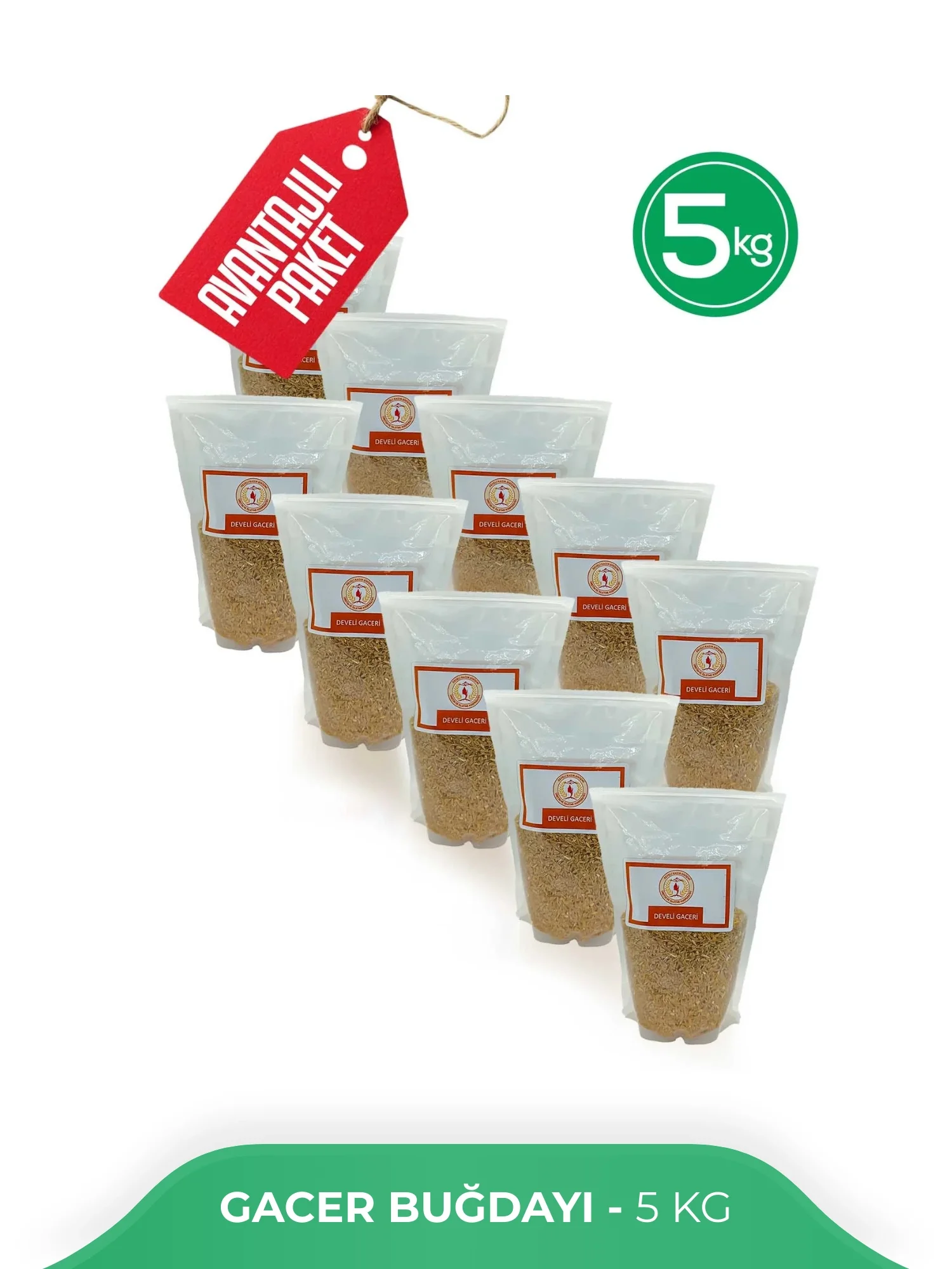 Meşhur Develi Gacer Buğdayı 5 kg - Doğal ve Besleyici