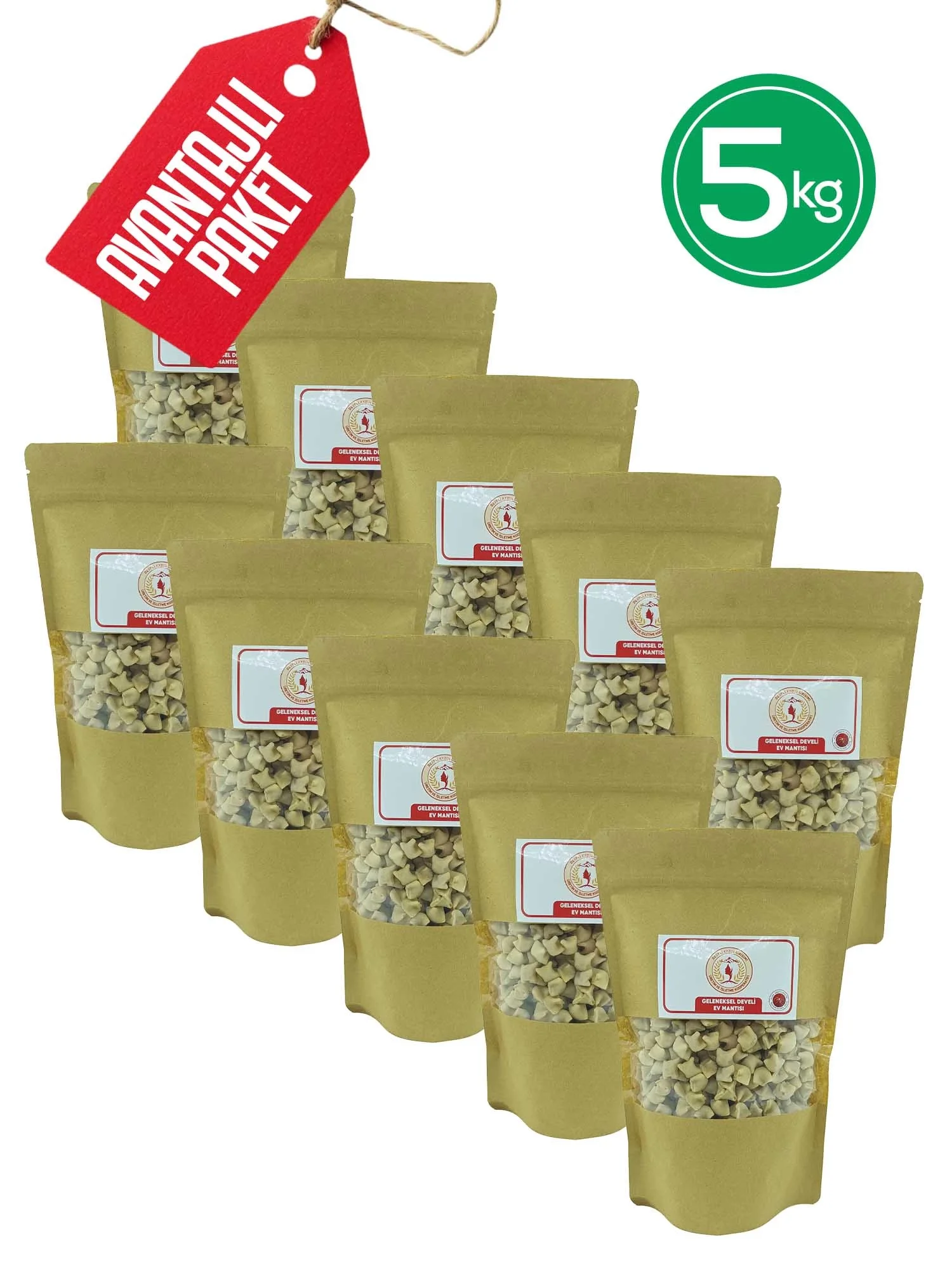 El Yapımı Kayseri Etli Ev Mantısı - 5 kg Avantajlı Paket