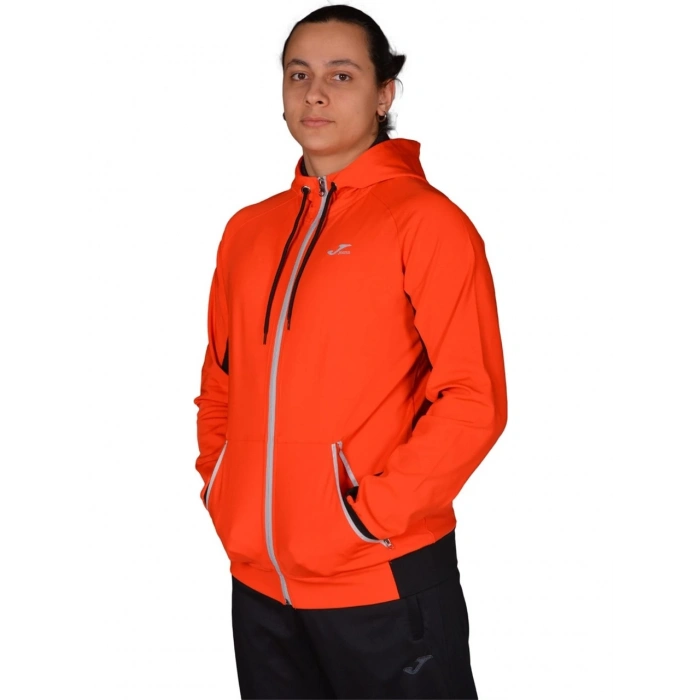 Joma Erkek Turuncu-Siyah Kapüşonlu Spor Sweatshirt 4231303
