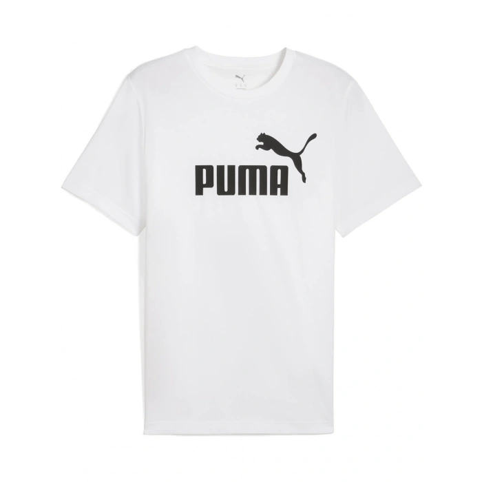 Puma ESS No. 1 Logo Tee Erkek Regular Fit Baskılı Beyaz T-Shirt 68253202