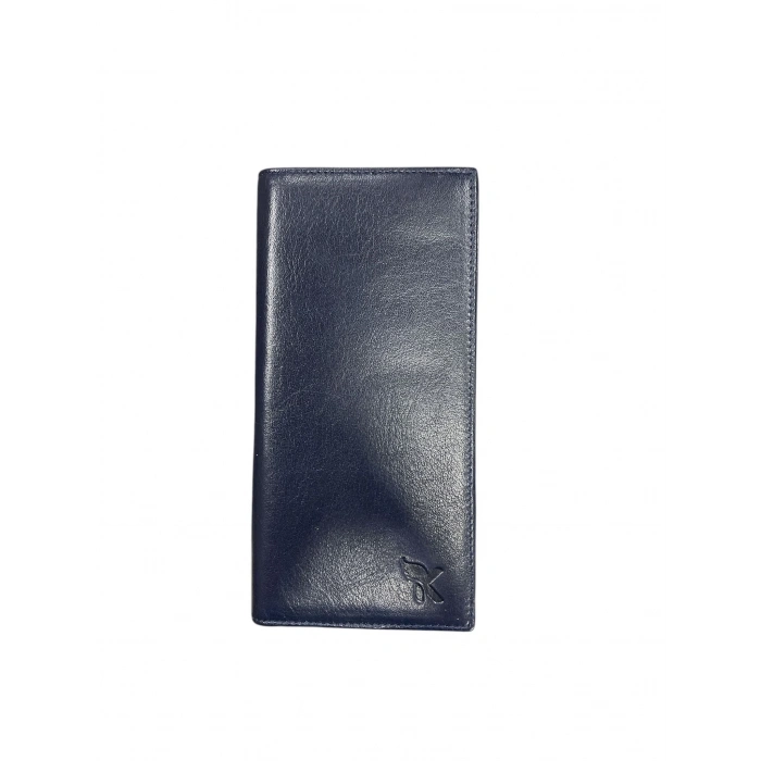 Karali Deri Mıknatıslı Arka Kartlık Cüzdan lacivert BC429-4