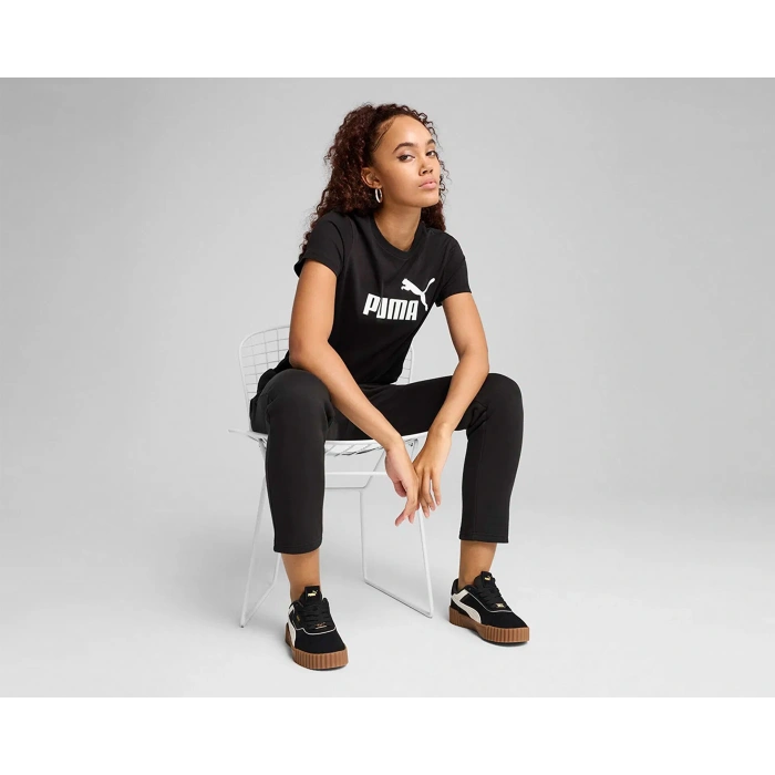 Puma Essentials No. 1 Kadın Siyah Günlük Stil T-Shirt 68237001