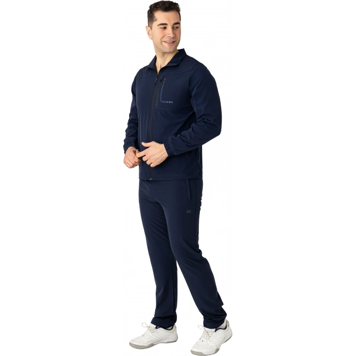 Crozwise Spor Lycra Erkek Eşofman Takımı Lacivert 1247-01