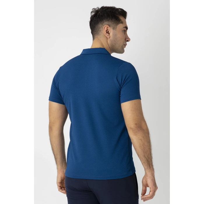 Crozwise Waffle Polo Yaka Tişört Sax 7150-17