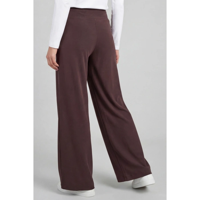TOMMY LIFE BAYAN PANTOLON PALAZZO KAHVERENGİ T18BY-94681