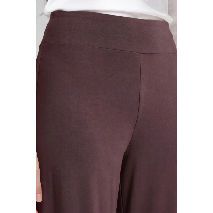 TOMMY LIFE BAYAN PANTOLON PALAZZO KAHVERENGİ T18BY-94681