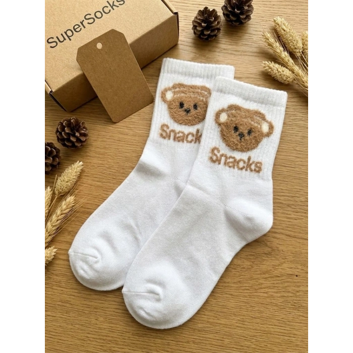 Bayan Supersocks Beyaz Çorap