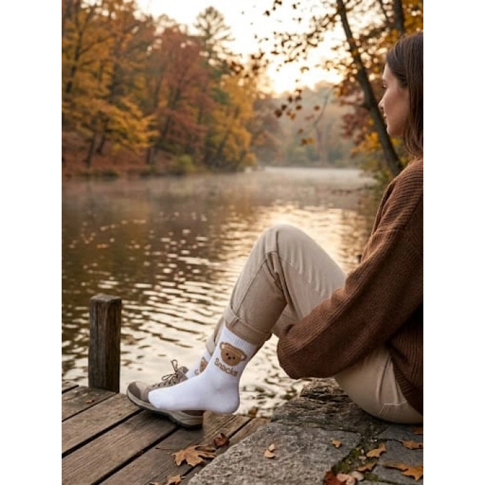 Bayan Supersocks Beyaz Çorap