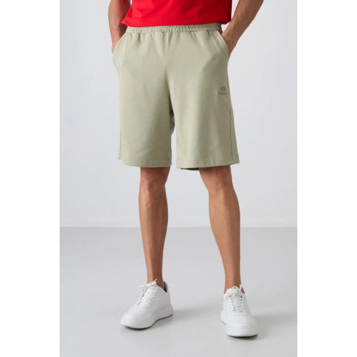 TOMMY LIFE Çağla Pamuklu Kalın Yumuşak Dokulu Comfort Fit Basic Erkek Şort - 81260