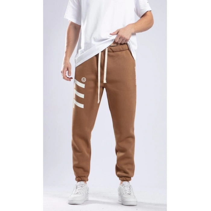 Chatca Erkek 3 İplik Şardonlu Taba Sweatpant K-575