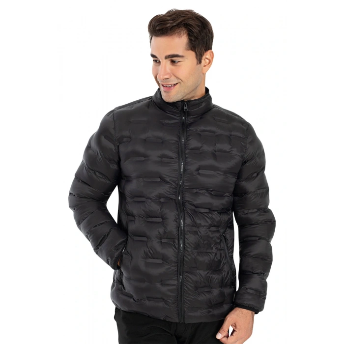 Crozwise Erkek Dolumlu Mont siyah 5031-10