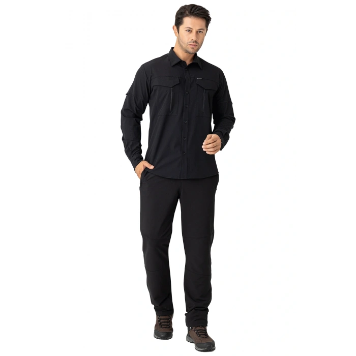 Crozwise Outdoor Kalın Erkek Alt Eşofman 2242 Siyah