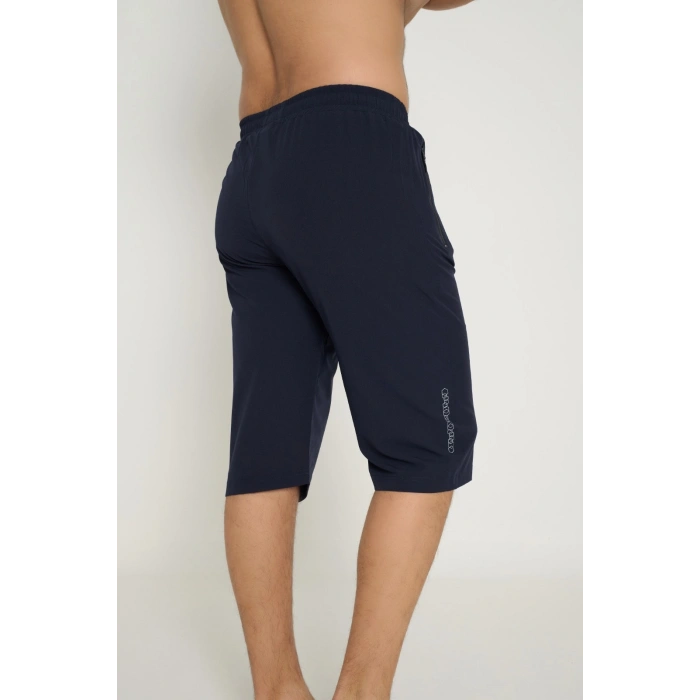 Crozwise Spor Lycra Erkek Capri Lacivert 8043