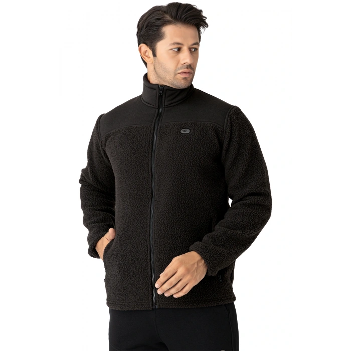 Crozwise Tam Fermuar 3 İplik Sweat Siyah 6055-10