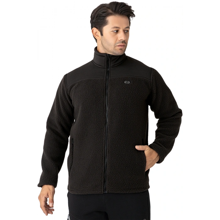 Crozwise Tam Fermuar 3 İplik Sweat Siyah 6055-10